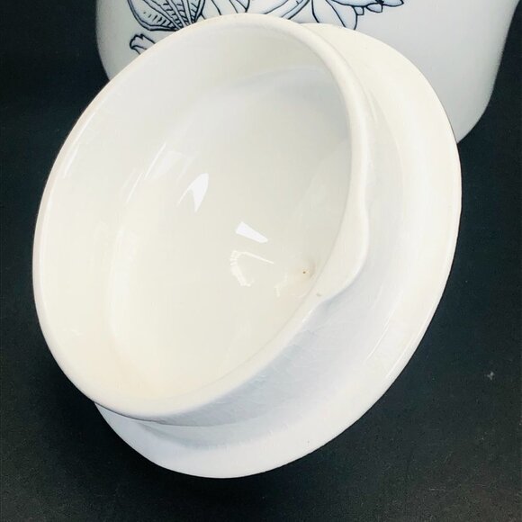 60s Grindley MANITOU Mod Black White Coffee Chocolate Pot Flower Power Ironstone - Picture 7 of 11